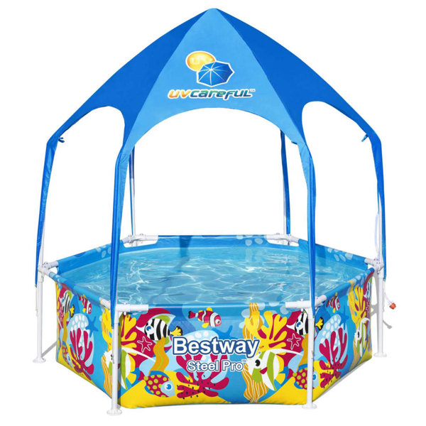 vidaXL 1.8 ft x 6 ft x 6 ft Plastic Kiddie Pool Wayfair.co.uk